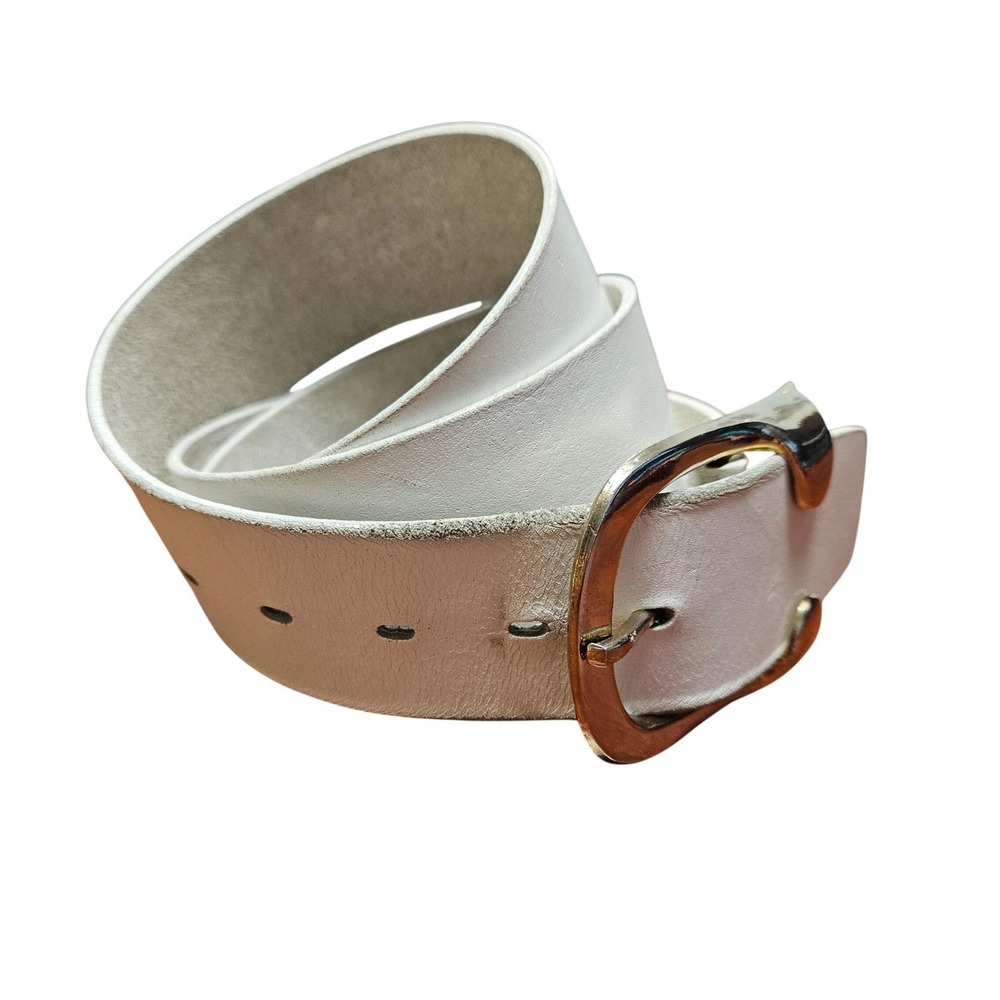 Vtg Oil Tanned Leather Belt Size 36 Buckle‎ Retro 80s/90s Motocore Streetwear